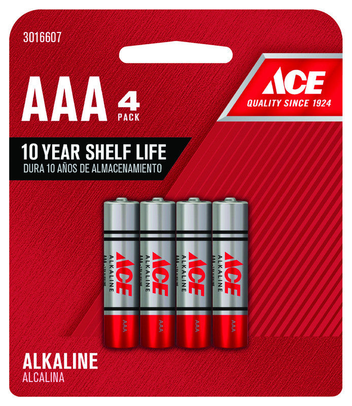 BATTERY ALKALINE AAA CD4 ACE