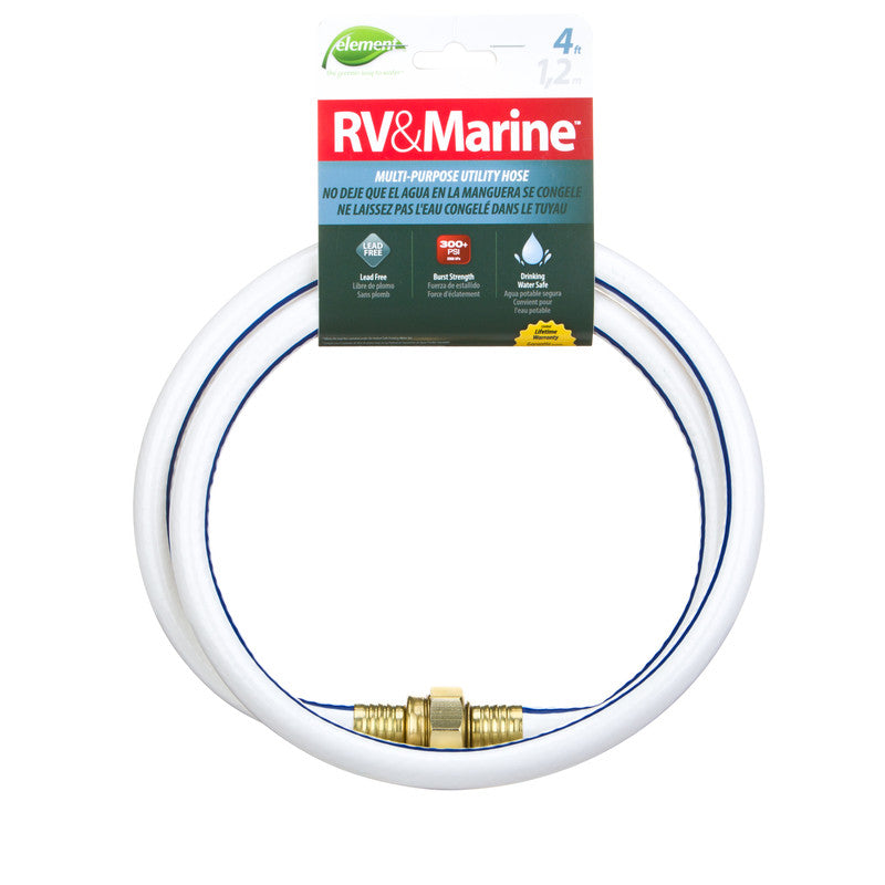 Swan 1/2 in. Dia. x 4 ft. L RV/Marine White Rubber Hose