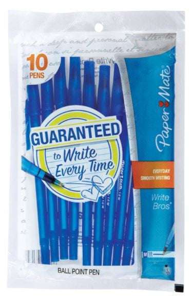 Papermate Blue ball point Pen 10 pk