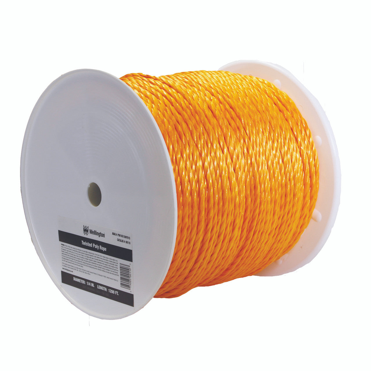 Wellington 1/4 in. Dia. x 1200 ft. L Orange Twisted Poly Rope