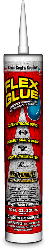 Flex Glue White Rubberized Waterproof Adhesive 10 oz.