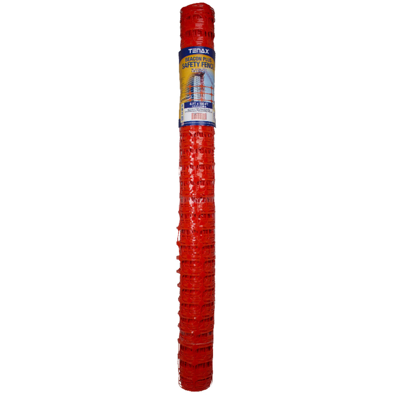 Tenax Beacon Plus 4 ft. H x 100 ft. L Polyethylene Safety Fence Orange