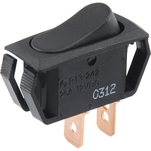 Black SPST On-Off Lighted Rocker Switch (25 Amp)