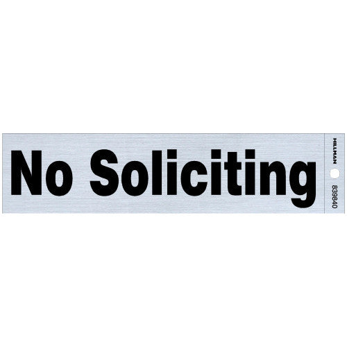 Adhesive No Soliciting Sign (2" x 8")